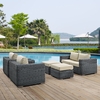Summon 5 Piece Outdoor Patio Sunbrella&reg; Sectional Set