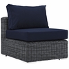 Summon 5 Piece Outdoor Patio Wicker Sectional Set