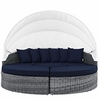 Summon Canopy Outdoor Patio Sunbrella&reg; Daybed in Canvas Navy