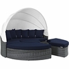 Summon Canopy Outdoor Patio Sunbrella&reg; Daybed in Canvas Navy