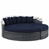 Summon Canopy Outdoor Patio Sunbrella&reg; Daybed in Canvas Navy