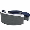 Summon Canopy Outdoor Patio Sunbrella&reg; Daybed in Canvas Navy
