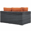 Summon Outdoor Patio Sunbrella Left Arm Loveseat