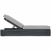 Summon Outdoor Patio Sunbrella&reg; Chaise Lounge in Canvas Gray
