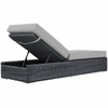Summon Outdoor Patio Sunbrella&reg; Chaise Lounge in Canvas Gray