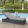 Summon Outdoor Patio Sunbrella&reg; Chaise Lounge in Canvas Gray