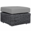 Summon Outdoor Patio Sunbrella&reg; Ottoman in Canvas Gray