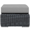 Summon Outdoor Patio Sunbrella&reg; Ottoman in Canvas Gray