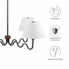 Sunlit Squiggle 4-Arm Pendant Light
