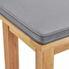 Syracuse 6 Piecce Outdoor Patio Eucalyptus Wood Dining Set in Natural Gray