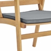 Syracuse 6 Piecce Outdoor Patio Eucalyptus Wood Dining Set in Natural Gray