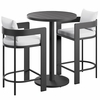 Tahoe 3-Piece Outdoor Patio Aluminum Bar Set