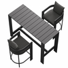 Tahoe 3-Piece Outdoor Patio Aluminum Bar Table Set