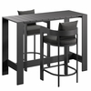 Tahoe 3-Piece Outdoor Patio Aluminum Bar Table Set