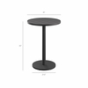 Tahoe 31 Inch Round Outdoor Patio Aluminum Bar Table in Gray