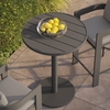 Tahoe 31 Inch Round Outdoor Patio Aluminum Bar Table in Gray