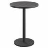 Tahoe 31 Inch Round Outdoor Patio Aluminum Bar Table in Gray