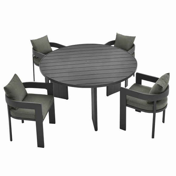 Tahoe 5-Piece Outdoor Patio Aluminum Dining Set
