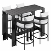 Tahoe 5-Piece Outdoor Patio Bar Table Set