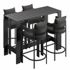 Tahoe 5-Piece Outdoor Patio Bar Table Set