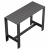 Tahoe 59 Inch Rectangle Outdoor Patio Aluminum Bar Table in Gray