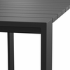 Tahoe 59 Inch Rectangle Outdoor Patio Aluminum Bar Table in Gray