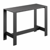 Tahoe 59 Inch Rectangle Outdoor Patio Aluminum Bar Table in Gray