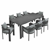 Tahoe 9-Piece Outdoor Patio Aluminum Dining Set