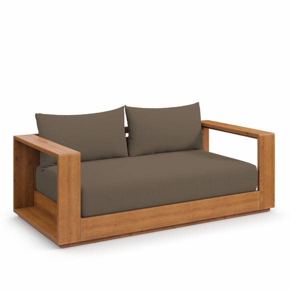 Tahoe Acacia Wood Outdoor Patio Acacia Wood Loveseat