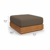 Tahoe Outdoor Patio Acacia Wood Ottoman
