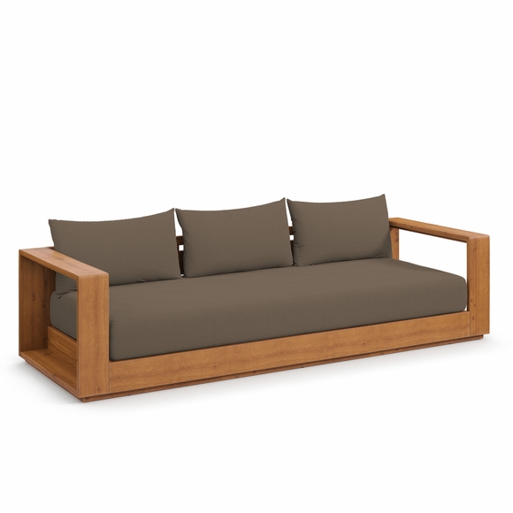 Tahoe Outdoor Patio Acacia Wood Sofa