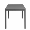 Tahoe Outdoor Patio Aluminum Extendable Dining Table in Gray