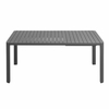 Tahoe Outdoor Patio Aluminum Extendable Dining Table in Gray
