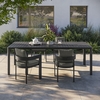 Tahoe Outdoor Patio Aluminum Extendable Dining Table in Gray