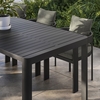 Tahoe Outdoor Patio Aluminum Extendable Dining Table in Gray