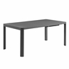 Tahoe Outdoor Patio Aluminum Extendable Dining Table in Gray