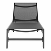 Tahoe Outdoor Patio Mesh and Aluminum Chaise Lounge in Gray