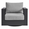 Tahoe Outdoor Patio Powder-Coated Aluminum Swivel Armchair