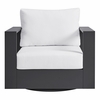 Tahoe Outdoor Patio Powder-Coated Aluminum Swivel Armchair