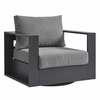 Tahoe Outdoor Patio Powder-Coated Aluminum Swivel Armchair