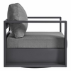 Tahoe Outdoor Patio Powder-Coated Aluminum Swivel Armchair