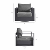 Tahoe Outdoor Patio Powder-Coated Aluminum Swivel Armchair