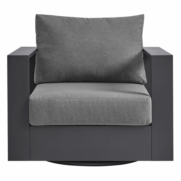 Tahoe Outdoor Patio Powder-Coated Aluminum Swivel Armchair