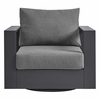 Tahoe Outdoor Patio Powder-Coated Aluminum Swivel Armchair