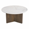 Tailo Coffee Table in White & Brass