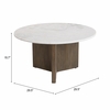 Tailo Coffee Table in White & Brass
