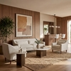 Tailo Coffee Table in White & Brass