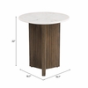 Tailo Side Table in White & Brass