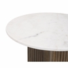Tailo Side Table in White & Brass