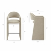 Talia 41 Inch Upholstered Fabric Bar Stool